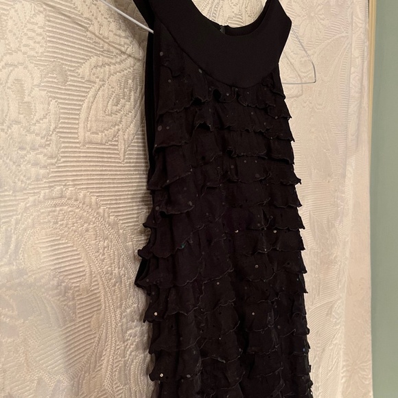 Joseph Ribkoff Black Halter Sequin Dress - Size 14 - Picture 5 of 7